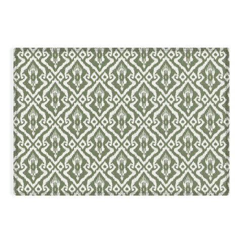 CoastL Studio Modern Ikat Lush Green Outdoor Rug