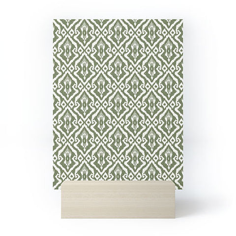 CoastL Studio Modern Ikat Lush Green Mini Art Print