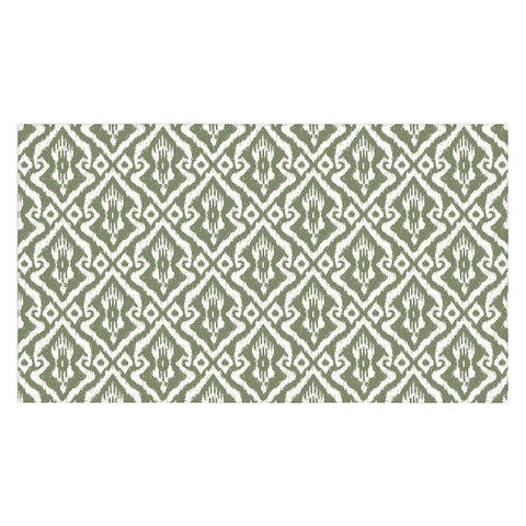 CoastL Studio Modern Ikat Lush Green Tablecloth