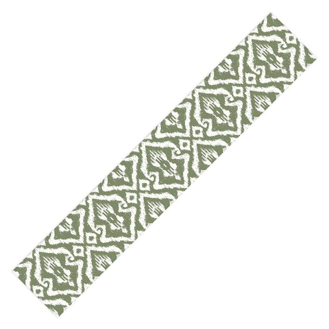 CoastL Studio Modern Ikat Lush Green Table Runner