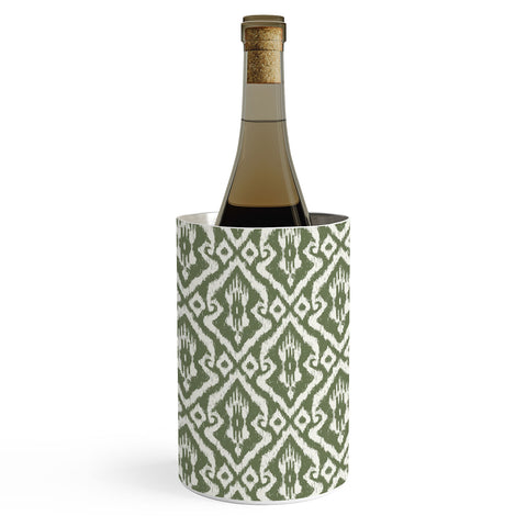 CoastL Studio Modern Ikat Lush Green Wine Chiller