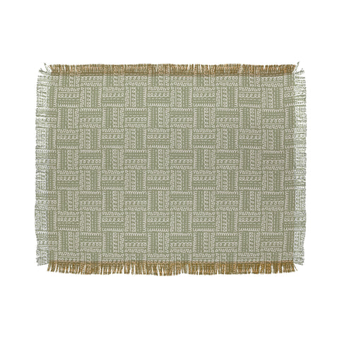 CoastL Studio Mudcloth Doodle Squares Lush Throw Blanket