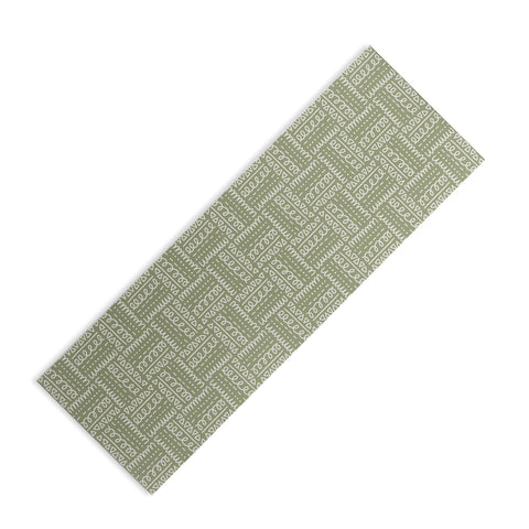 CoastL Studio Mudcloth Doodle Squares Lush Yoga Mat