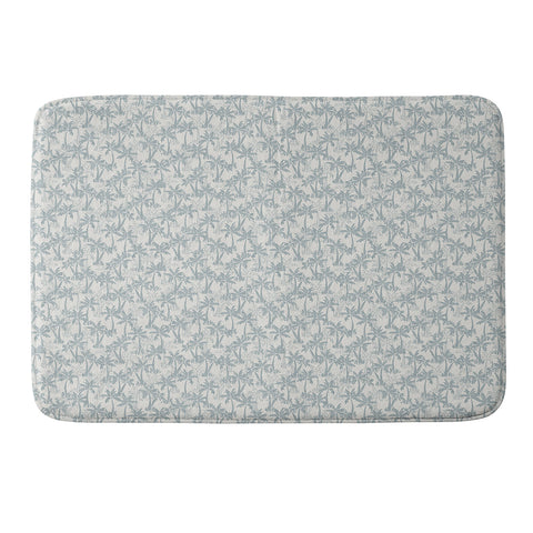 CoastL Studio Palm Forest Coastal Blue Memory Foam Bath Mat