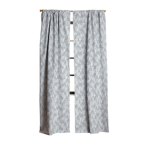CoastL Studio Palm Forest Coastal Blue Blackout Window Curtain