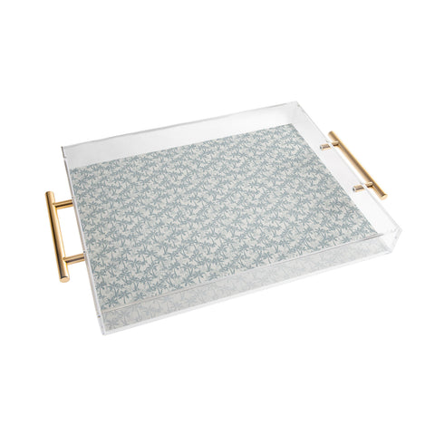CoastL Studio Palm Forest Coastal Blue Acrylic Tray