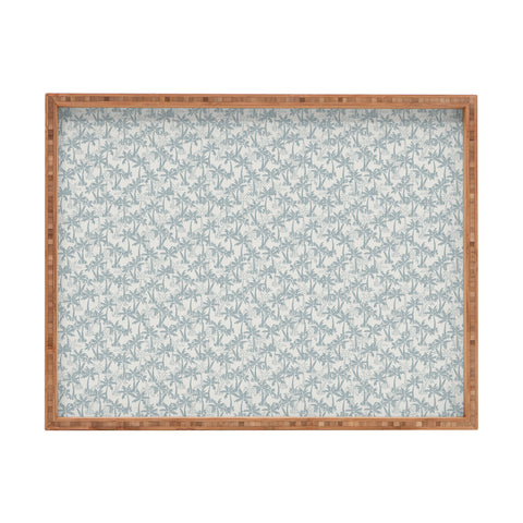CoastL Studio Palm Forest Coastal Blue Rectangular Tray