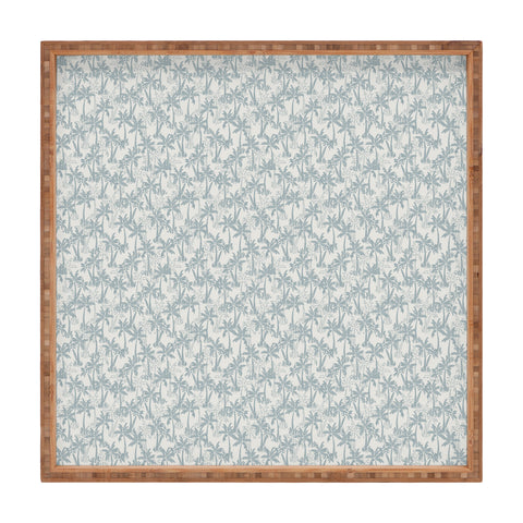 CoastL Studio Palm Forest Coastal Blue Square Tray