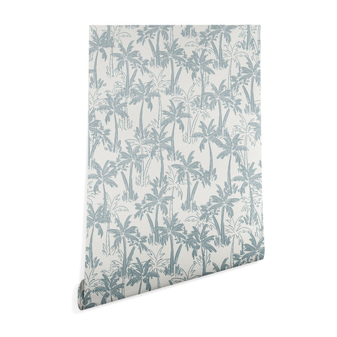CoastL Studio Palm Forest Coastal Blue Wallpaper