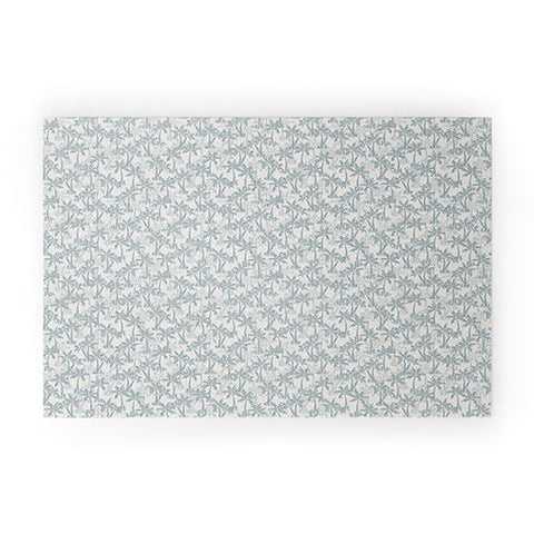 CoastL Studio Palm Forest Coastal Blue Welcome Mat