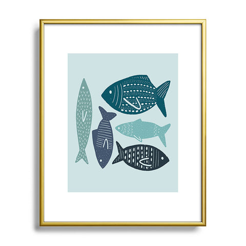 CoastL Studio Reef Fish Metal Framed Art Print