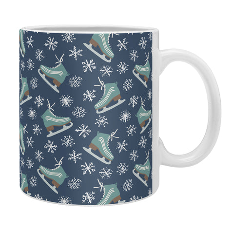 CoastL Studio Snowy Ice Skates Coffee Mug