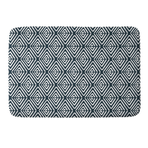 CoastL Studio Stacked Arrows Navy and White Memory Foam Bath Mat