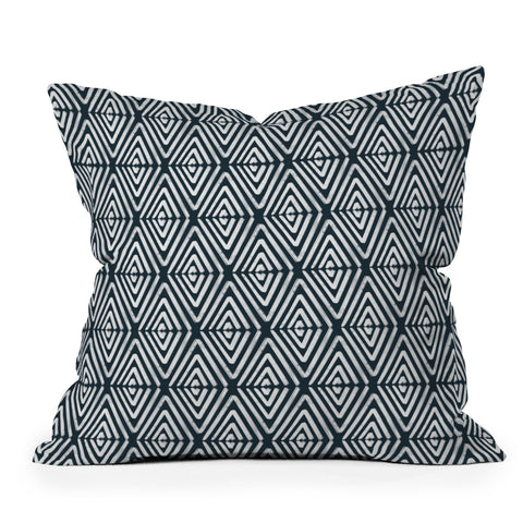CoastL Studio Stacked Arrows Navy and White Outdoor Throw Pillow