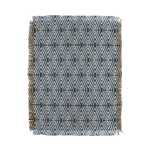 CoastL Studio Stacked Arrows Navy and White Throw Blanket