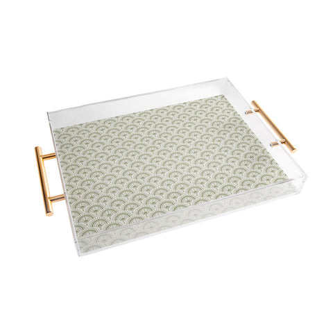 CoastL Studio Surfside Deco Lush Green Acrylic Tray