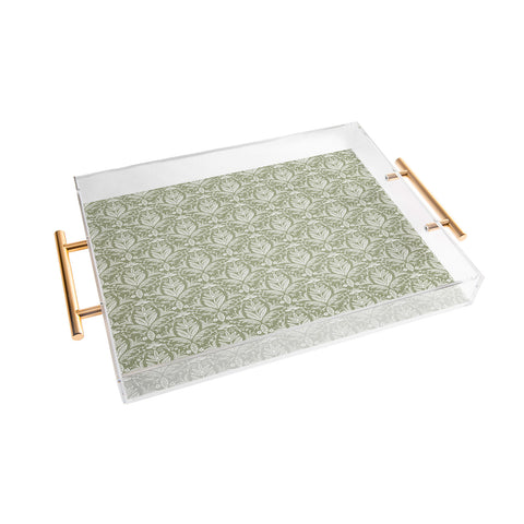 CoastL Studio Tropical Paradise Lush Green Acrylic Tray