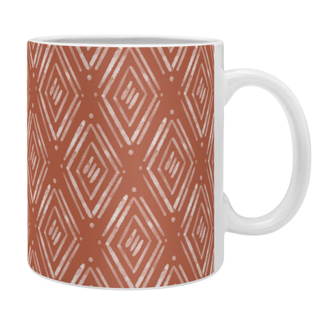 CoastL Studio Watercolor Diamonds Rusted Coffee Mug