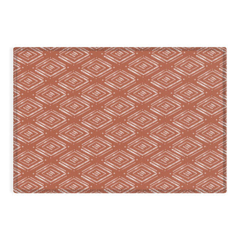 CoastL Studio Watercolor Diamonds Rusted Outdoor Rug