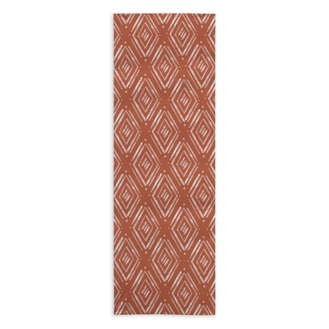 CoastL Studio Watercolor Diamonds Rusted Yoga Towel