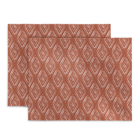 CoastL Studio Watercolor Diamonds Rusted Placemat