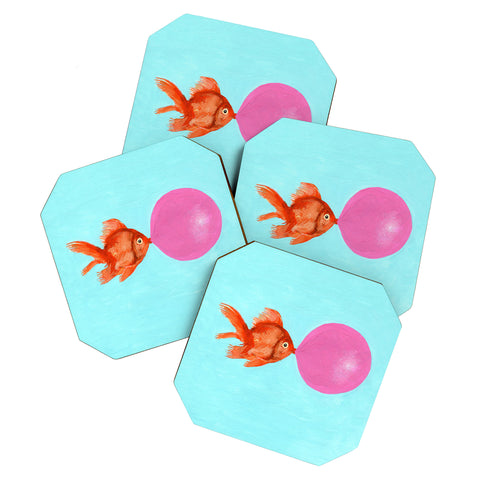 Coco de Paris A bubblegum goldfish Coaster Set