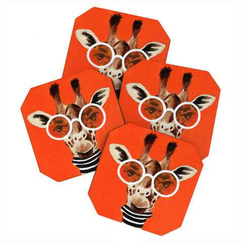 Coco de Paris A stripy Giraffe Coaster Set