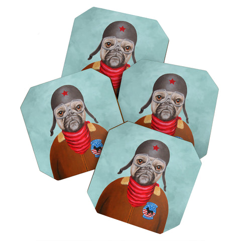 Coco de Paris Aviator Bulldog Coaster Set