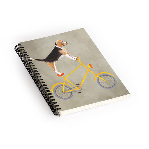 Coco de Paris Beagle on bicycle Spiral Notebook