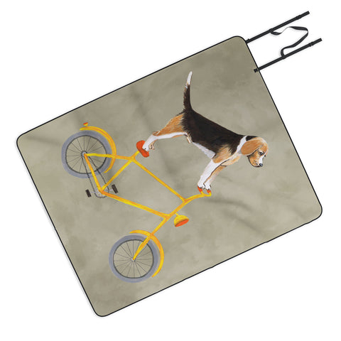 Coco de Paris Beagle on bicycle Picnic Blanket