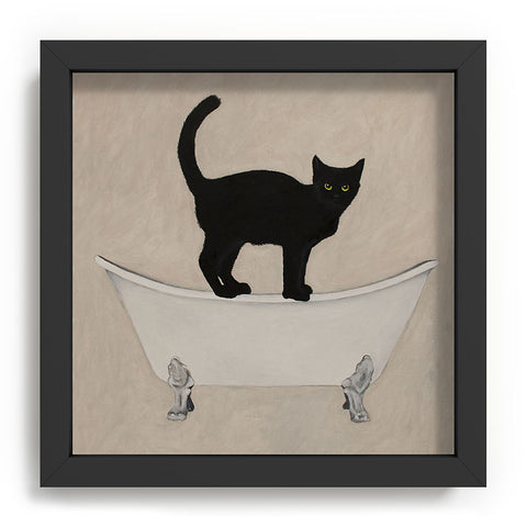 Coco de Paris Black Cat on bathtub Recessed Framing Square