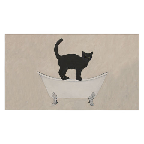 Coco de Paris Black Cat on bathtub Tablecloth