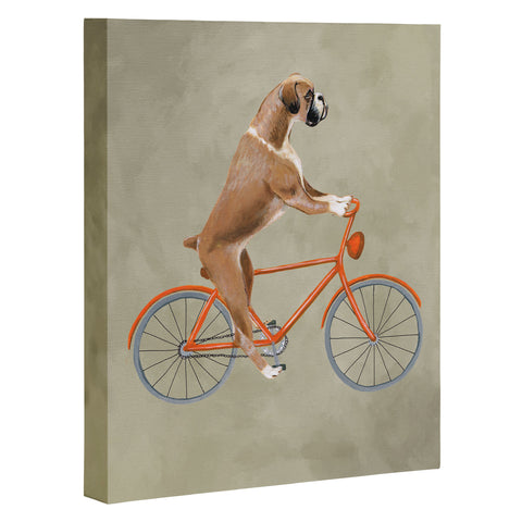 Coco de Paris Boxer on bicycle Art Canvas