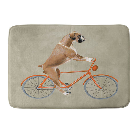 Coco de Paris Boxer on bicycle Memory Foam Bath Mat
