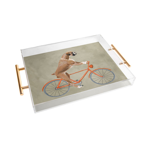 Coco de Paris Boxer on bicycle Acrylic Tray