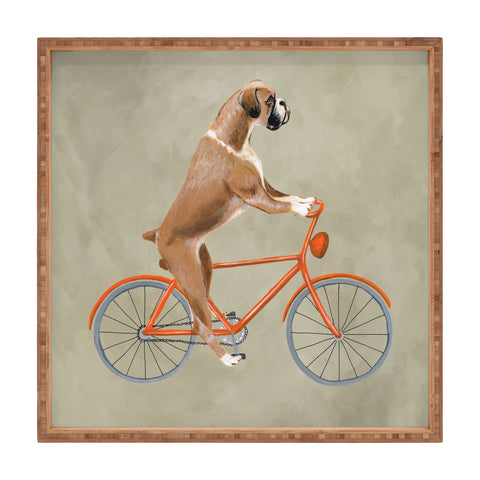 Coco de Paris Boxer on bicycle Square Tray