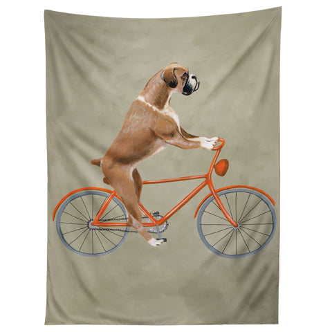 Coco de Paris Boxer on bicycle Tapestry