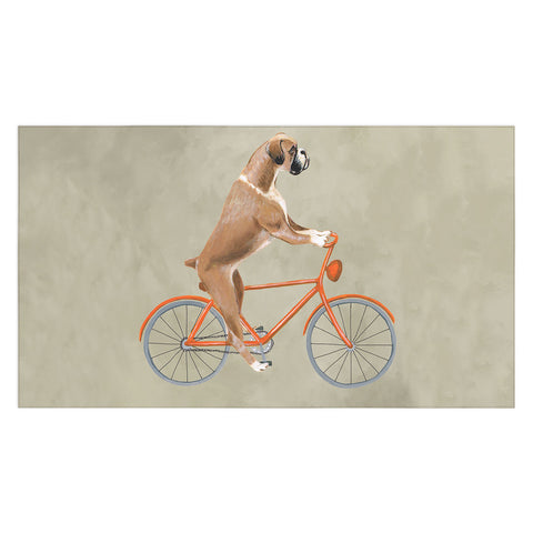 Coco de Paris Boxer on bicycle Tablecloth