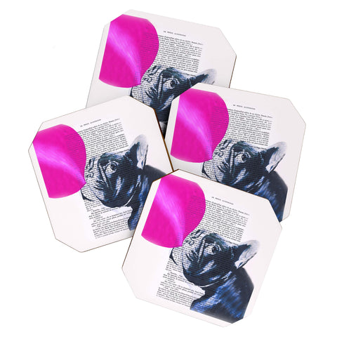 Coco de Paris Bulldog With Bubblegum 02 Coaster Set