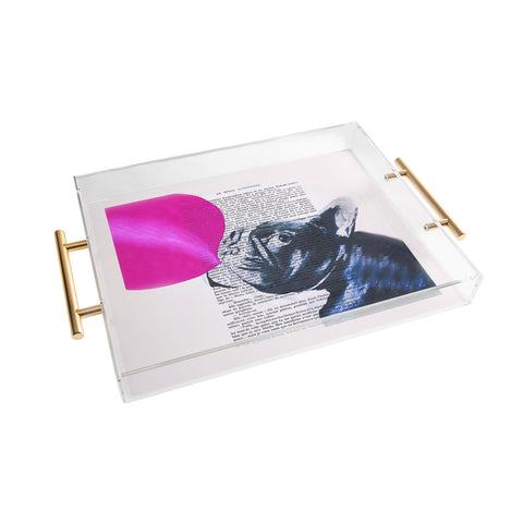Coco de Paris Bulldog With Bubblegum 02 Acrylic Tray