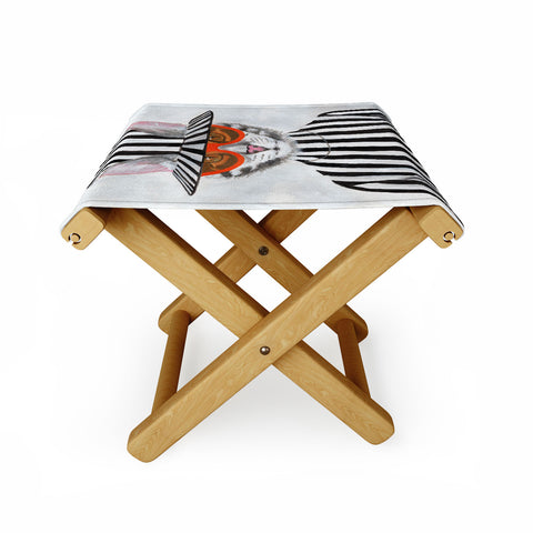 Coco de Paris Cat in stripy mood Folding Stool