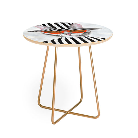 Coco de Paris Cat in stripy mood Round Side Table