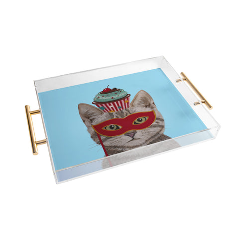 Coco de Paris Cat with cupcake Acrylic Tray