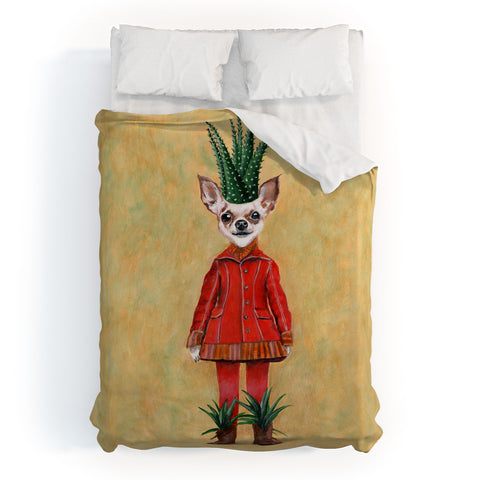 Coco de Paris Chihuahua Cactus Duvet Cover