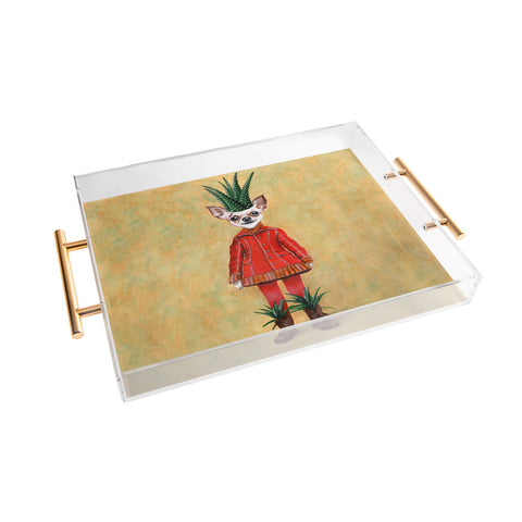Coco de Paris Chihuahua Cactus Acrylic Tray