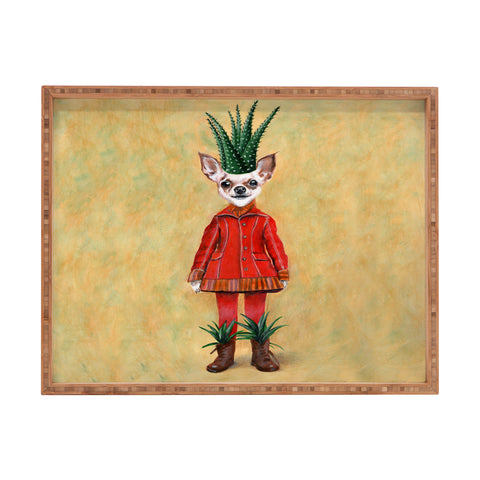 Coco de Paris Chihuahua Cactus Rectangular Tray