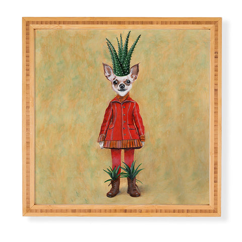 Coco de Paris Chihuahua Cactus Framed Wall Art