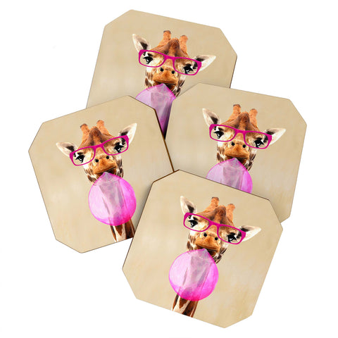 Coco de Paris Clever giraffe with bubblegum Coaster Set