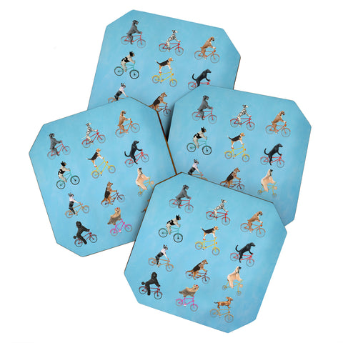 Coco de Paris Cycling Dogs Coaster Set