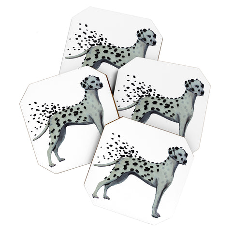 Coco de Paris Dalmatian in the storm Coaster Set
